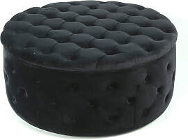 Großer Polsterhocker mit Stauraum EMMA Microfaser 