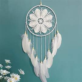 Großer Traumfänger Boho Makramee Wandbehang
