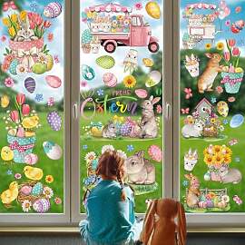 Großes Fensterbilder Ostern Selbstklebend, 70 PCS 