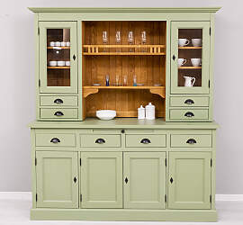 Großes Landhausstil Küchenbuffet grün-braun