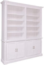 Großes Massivholz-Bücherregal Vintage Design