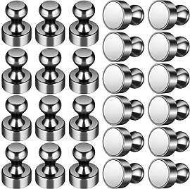 Grtard 24 Stück Magnet für kühlschrank Schwarze 