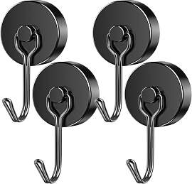 Grtard Magnethaken Extra Stark Schwarz 16 kg,4er