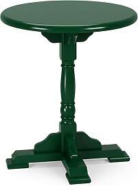 Grüner Holztisch 70cm mit Sockel