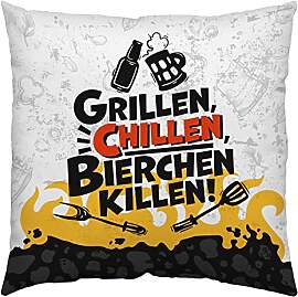 Gruss & CO Kissen Motiv Grillen | Geschenk