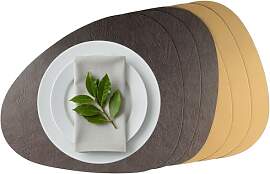 G.schmückt Platzset Kunstleder oval, Wendbares