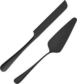 GSOIDJY Tortenheber Schwarz Zwei Stück Set,