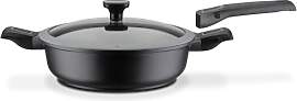 GSW 167833 Easy Click Schmorpfanne mit Glasdeckel, 
