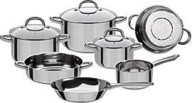 GSW 990097 Montreal Topf-Set 10-teilig, Edelstahl, 