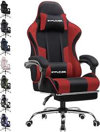 GTPLAYER Gaming Stuhl Stoff, Bürostuhl Massage