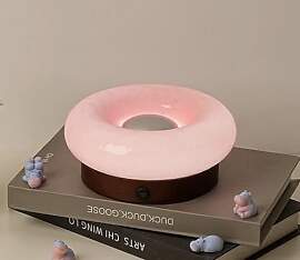 GUANSHAN Kreative Donut Glas Tischlampe mit
