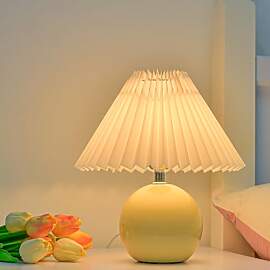 GUANSHAN Retro-Tischlampe mit Blumenmuster,