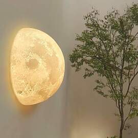 GUANSHAN Simulation 3D-Wandleuchte, Mond,