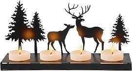 Gucass Adventskranz Länglich Modern Schwarz für