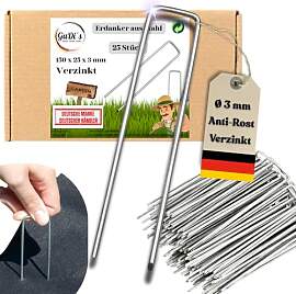 GuDi´s Erdanker (25 Stück) verzinkt aus Stahl