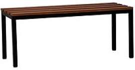 Gürkan Garderobenbank 107193 schwarz, buche Holz