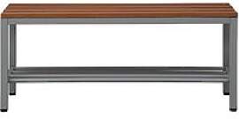 Gürkan Schuhbank 107184 grau, buche Holz 100,0 cm