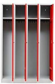 Gürkan Spind lichtgrau, feuerrot 105038, 4