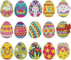 Guidre 15 Stück Diamond Painting Ostern Osterei