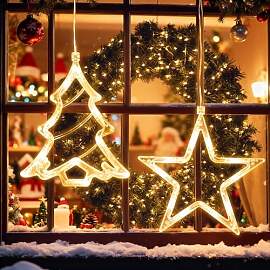Guidre Weihnachtsbeleuchtung Fenster Innen,2
