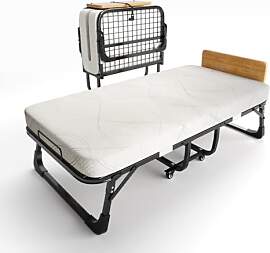 Gunuss Klappbett, Metall-Klappbett mit Matratze,