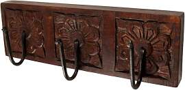 GURU SHOP 3`er Wandhaken Ornament, Indische
