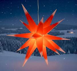 GURU SHOP 3D Außenstern Kaspar, Weihnachtsstern,
