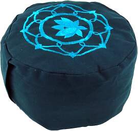 GURU SHOP Besticktes Meditationskissen mit Dinkel