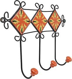 GURU SHOP Dreier Garderoben Haken, Boho Wandhaken