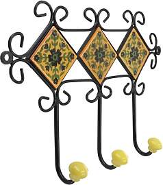 GURU SHOP Dreier Garderoben Haken, Boho Wandhaken