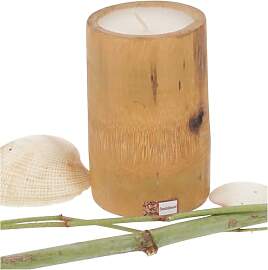 GURU SHOP Exotische Thai Duftkerze Bambus - 10 cm