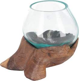 GURU SHOP Vase, Teelichtglas aus Mundgeblasenem