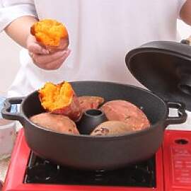 Gusseiserne Bratpfanne für Süßkartoffeln mit