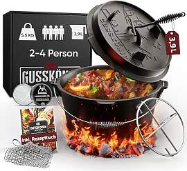 GUSSKÖNIG Essential Line Dutch Oven Set 3,9 Liter 