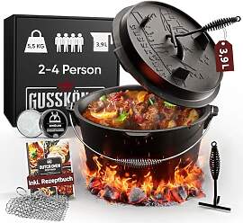 GUSSKÖNIG Essential Line Dutch Oven Set 3,9 Liter 