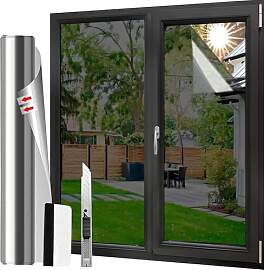 Gutsbox Spiegelfolie Fenster Sichtschutz