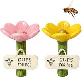 GvRfniT Keramikblüten für Bienen, Bienentränke, 