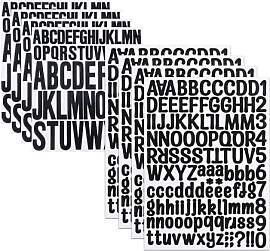 GWAWG 8 Blatt Großbuchstaben-Aufkleber,