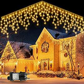 GYLEFY Eisregen Lichterkette Außen, 10M 400 LED