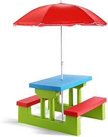 GYMAX Kindersitzgruppe mit Sonnenschirm,