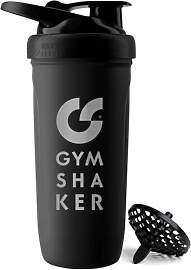 GYMSHAKER Edelstahl Protein Shaker 900ml - Eiweiß 