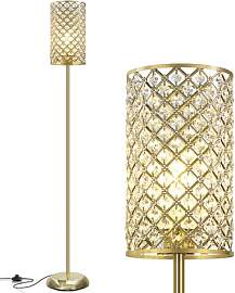 GyroVu Gold Stehlampe, Elegante Kristall