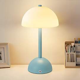 GyroVu LED Pilzlampe Tischlampe Blau, 4000mAh USB