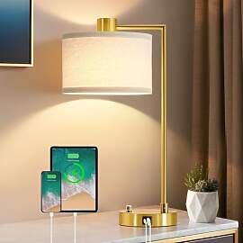 GyroVu Nachttischlampe mit Ladefunktion USB
