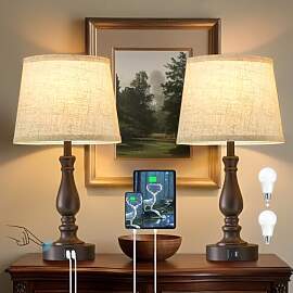 GyroVu Nachttischlampe Touch Dimmbar 2er Set,