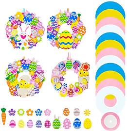 GZGXKJ 12 Stück Oster Kinder DIY Kranz Kit Schaum 