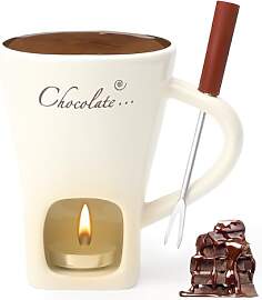 GZRXIOUS Schokofondue Tasse Keramik 130ML Schoko