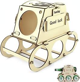 GZXUEHU Bierträger Holz,Panzer Flaschenträger