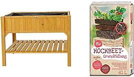Habau 2854 Hochbeet mit Ablage, 119 x 57 x 90 cm