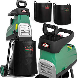Häcksler leise für Äste bis 44mm 3100W 2x60L